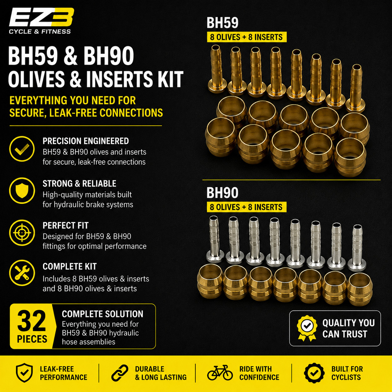 Shimano XT SLX Deore XTR GRX Hydraulic Brake Hose BH59 BH90 Inserts Kit