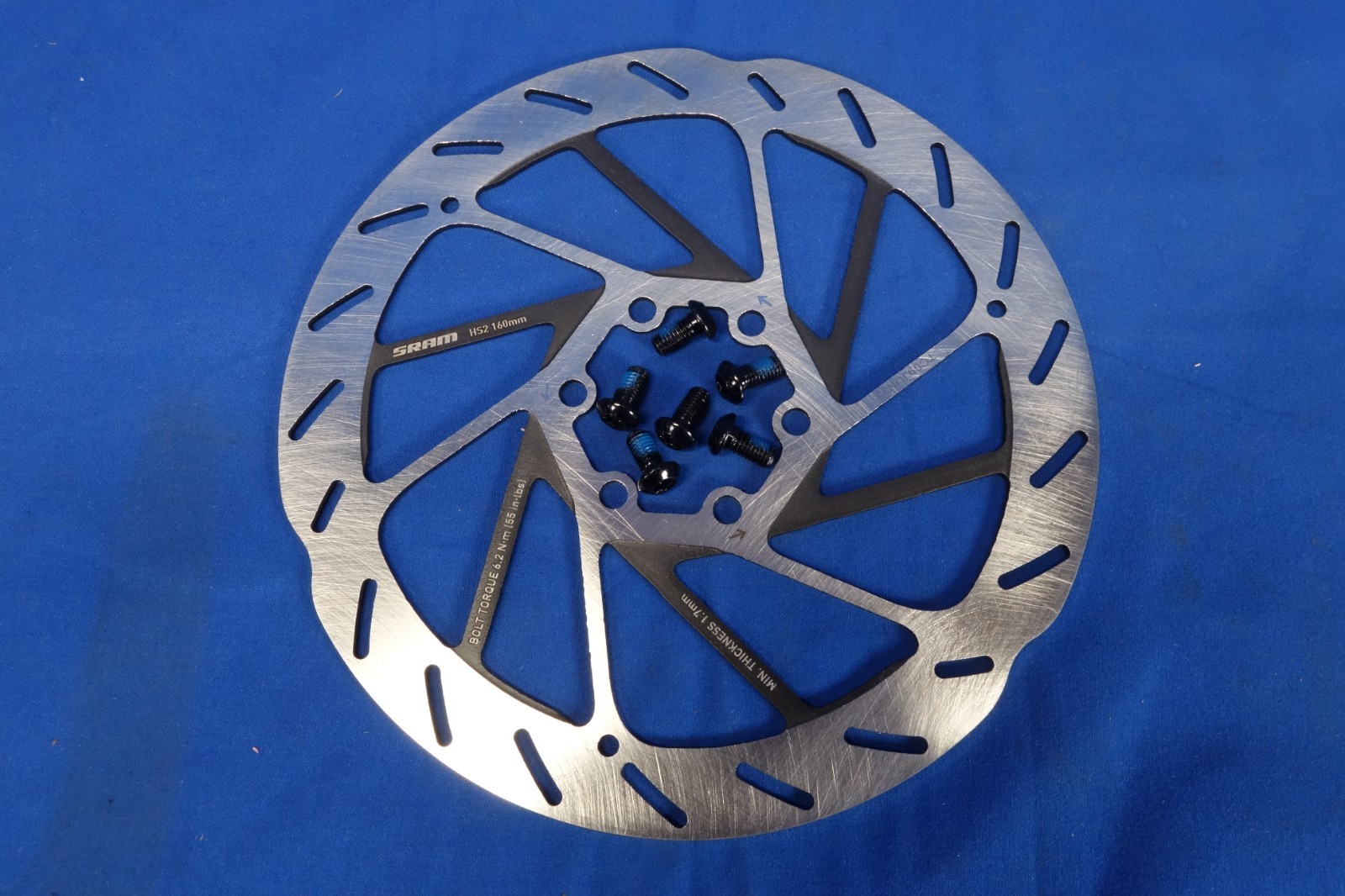 New Sram HS2 Disc Brake Rotor – 160mm – 6-Bolt (Bolts Included)