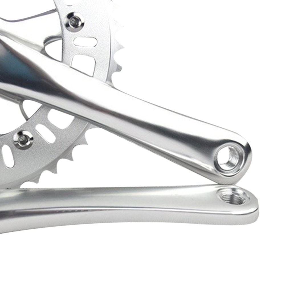 SENQI 46T Single Speed Fixed Gear Crankset Cranks (Silver) Silver