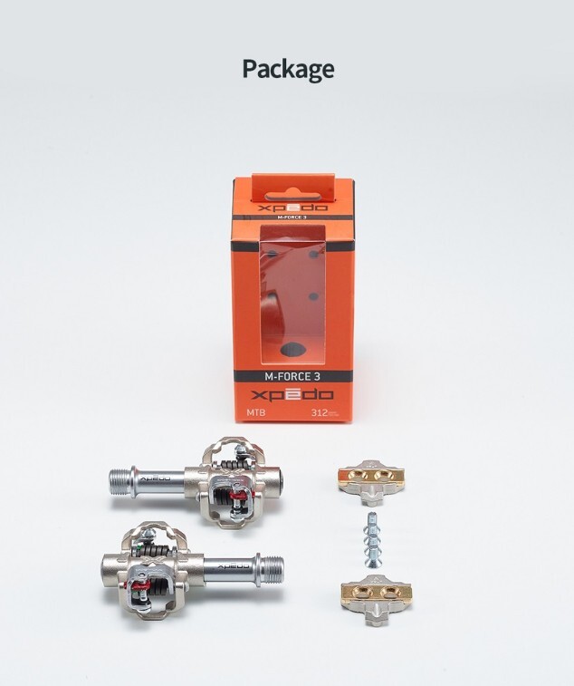 Xpedo M-Force 3 MTB Pedals Cromoly Dual Sided Clipless, 9/16″, Bronze