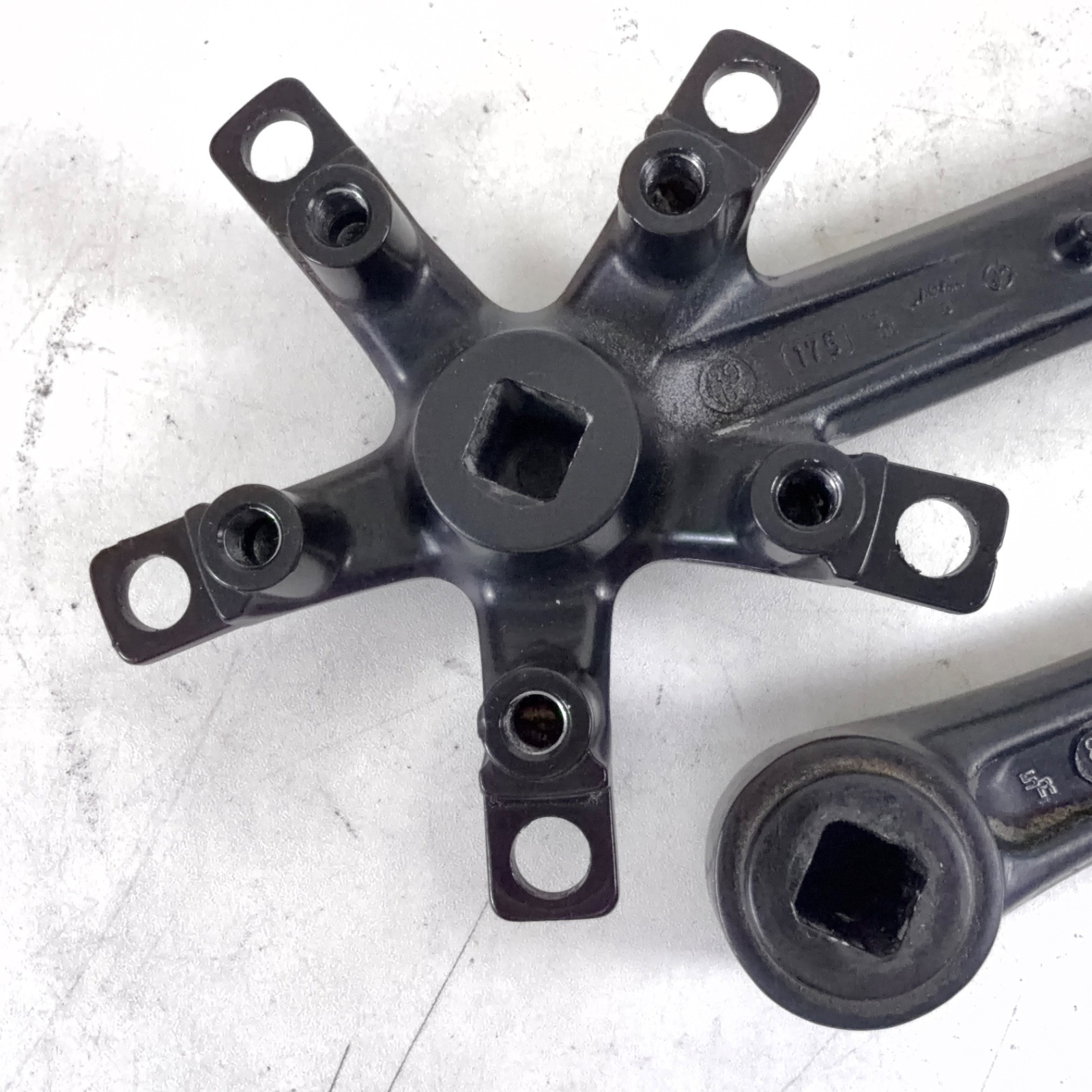 Sakae Japan Vintage X-1 Triple Crankset 110/74 BCD 175mm Arms Square Taper Black