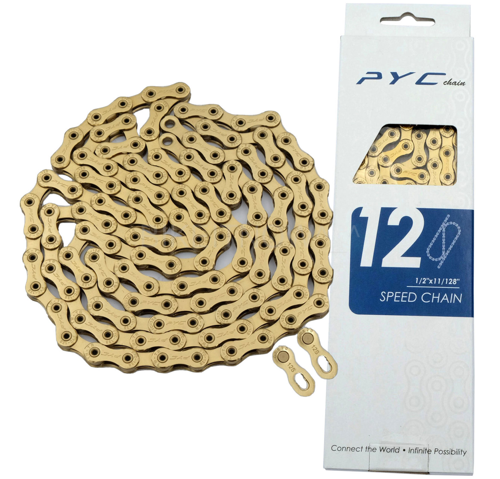 PYC SP1201 12Speed 126L Road Bike Ceramic Coating Chain Ti Gold for Shimano,Sram