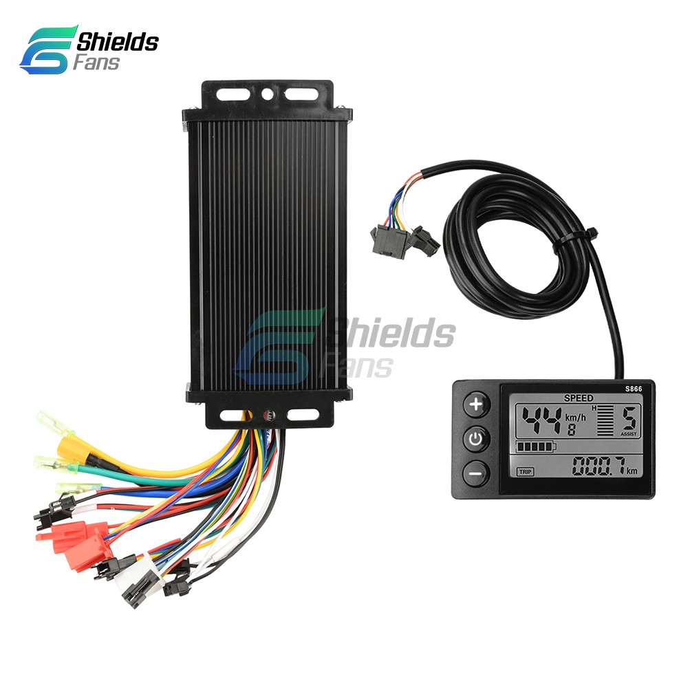 36V 48V 64V 40A 30A 20A Brushless Motor Controller E-Bike S866 LCD Display Meter
