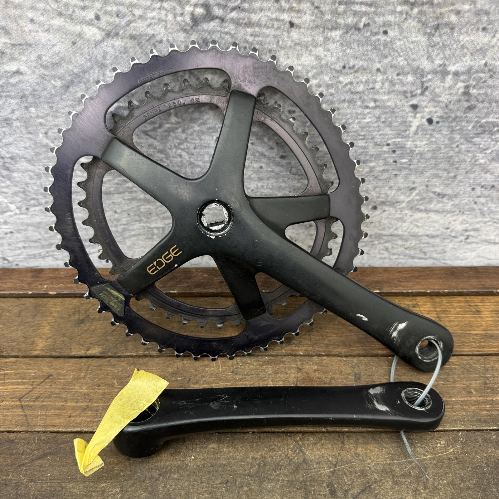 Vintage Cannondale Black Lightning Crank 170mm SR Crankset 52/42 OvalTech