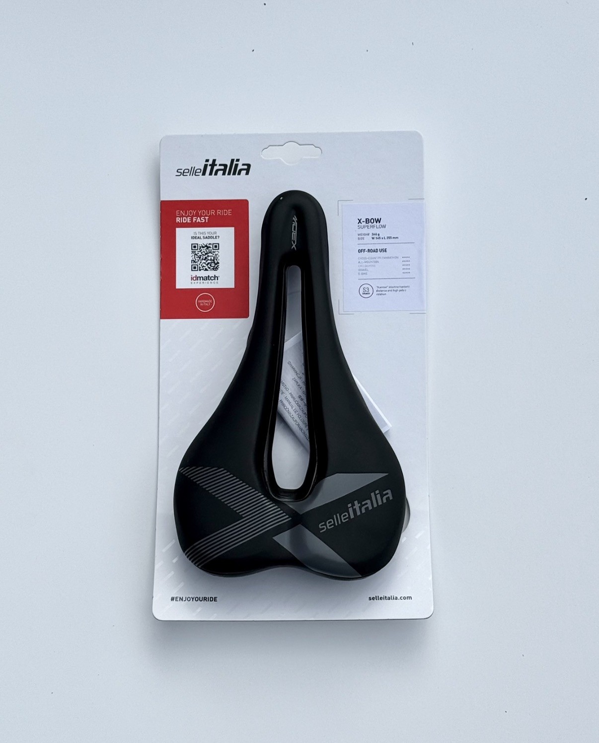 NEW Selle Italia X-Bow Superflow Saddle – S3 – 145mm – MTB / Enduro / Gravel