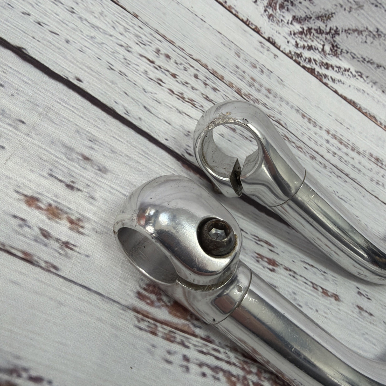 System 1 Components Handlebar Extension Bar Ends Chrome Silver MTB Bicycle Pair