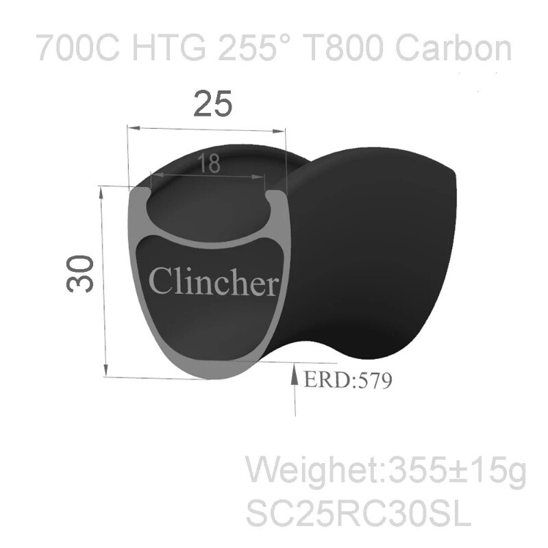Superlight 700C Road Bike Carbon Rims Symmetric Tubeless Clincher Bicycle Wheels