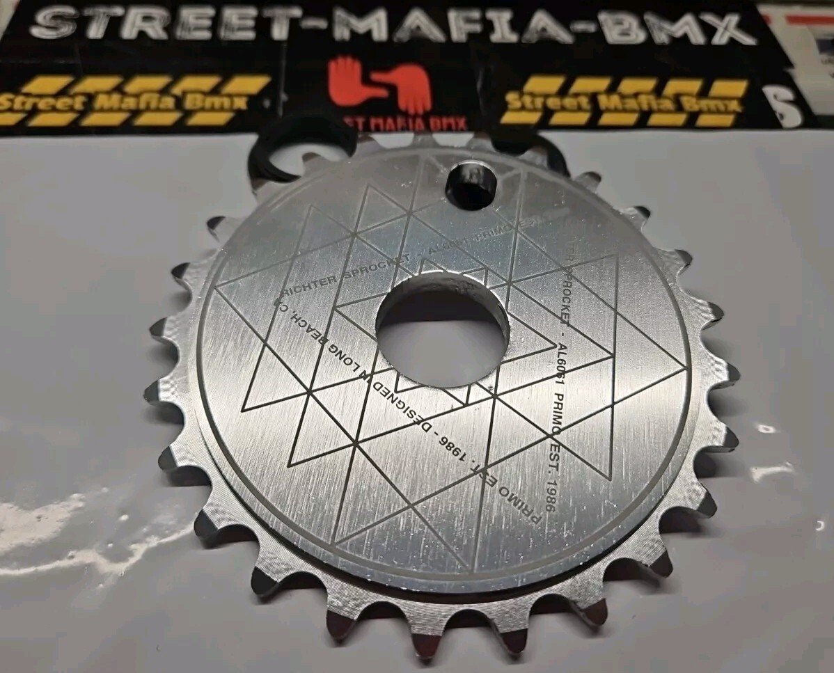 PRIMO BMX Bike RICHTER SPROCKET 25t RAW SILVER 6K CHAINRING GEAR Fit SE KINK GT