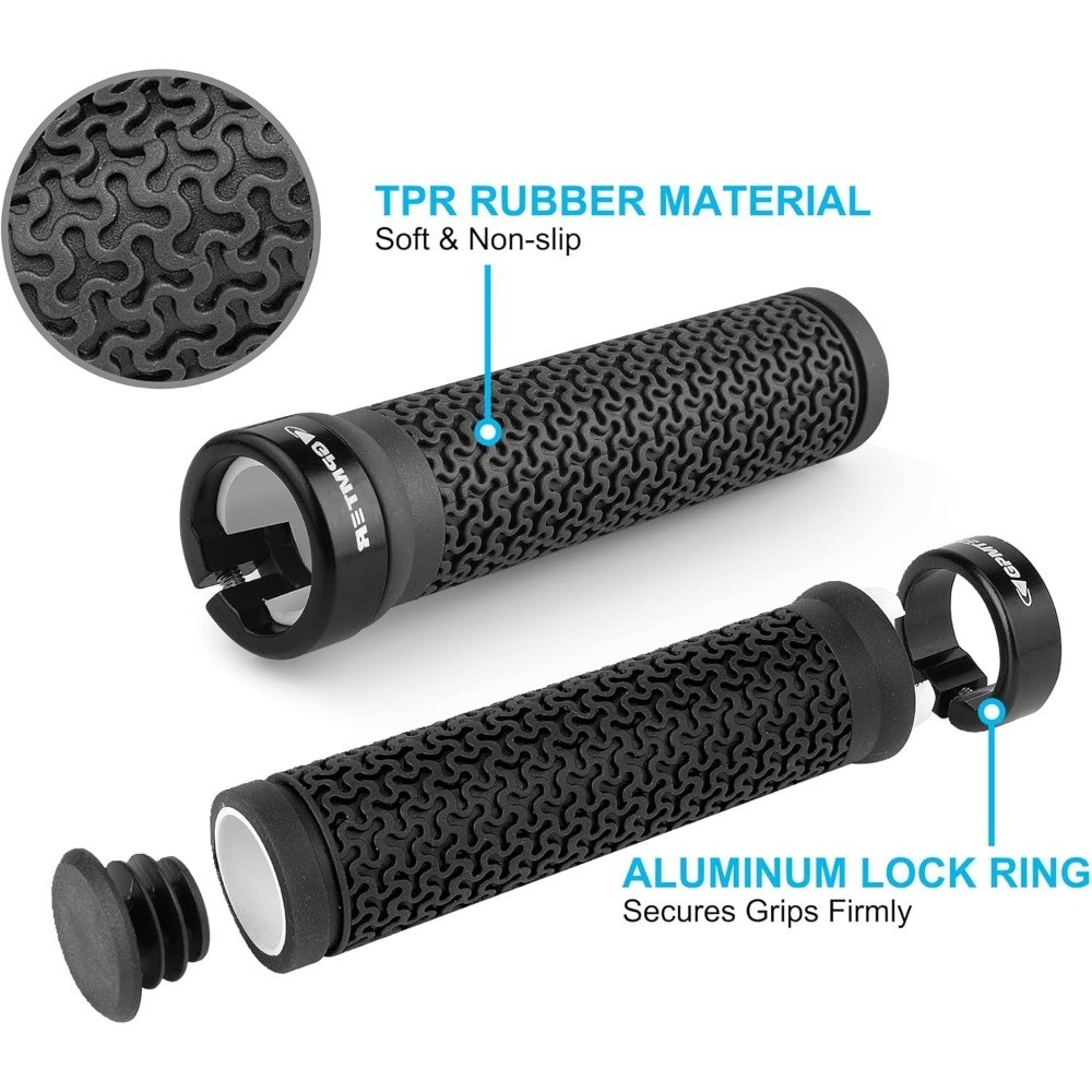 Bicycle Handlebar Grips Non-Slip Rubber Ergonomic Comfort Grip for MTB BMX
