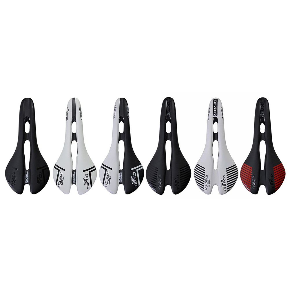 Carbon PV leather Hollow Seat Saddle 278*130mm for MTB Bike Road Bicycle Racing