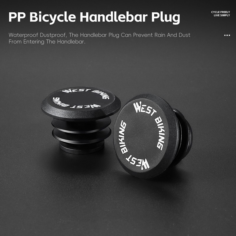WEST BIKING MTB Bike 3D Printed Grips Ergonomic Bicycle Grips with Bar End Plugs