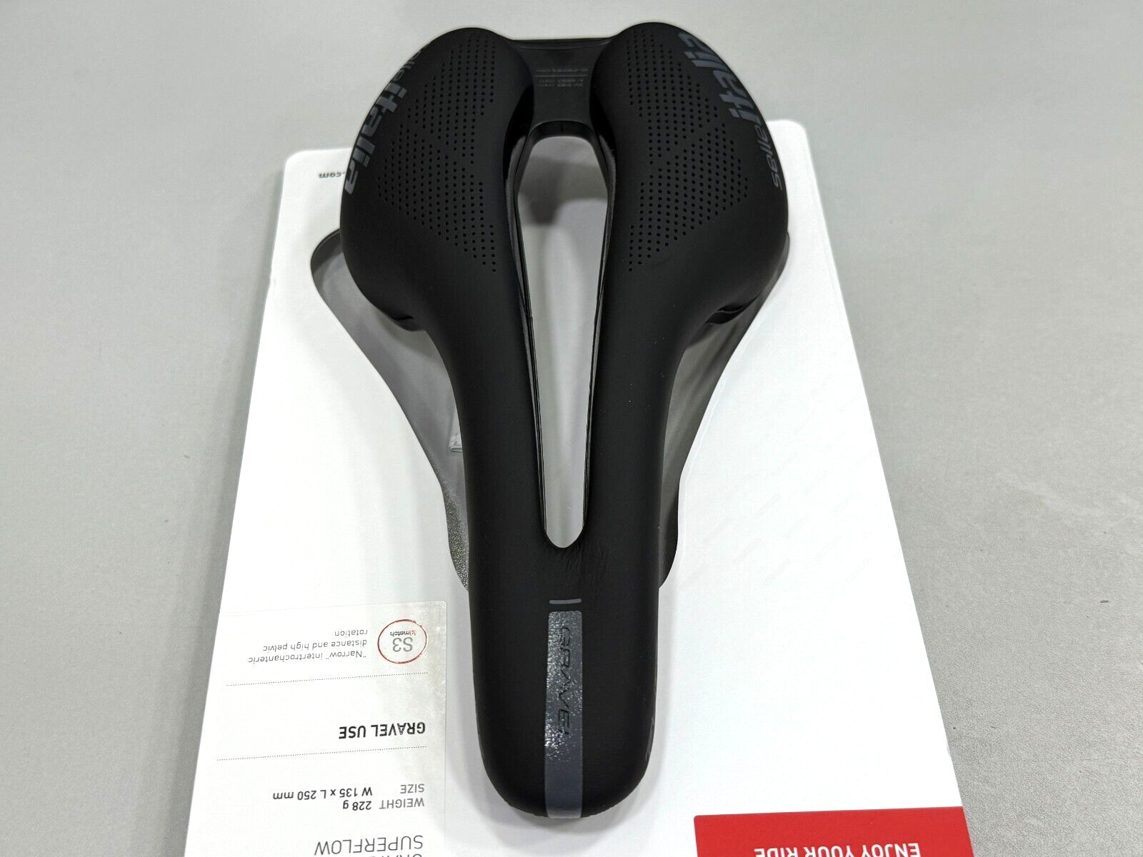 Selle Italia Flite Boost Gravel Ti316 Superflow S3 135x250mm Saddle Black