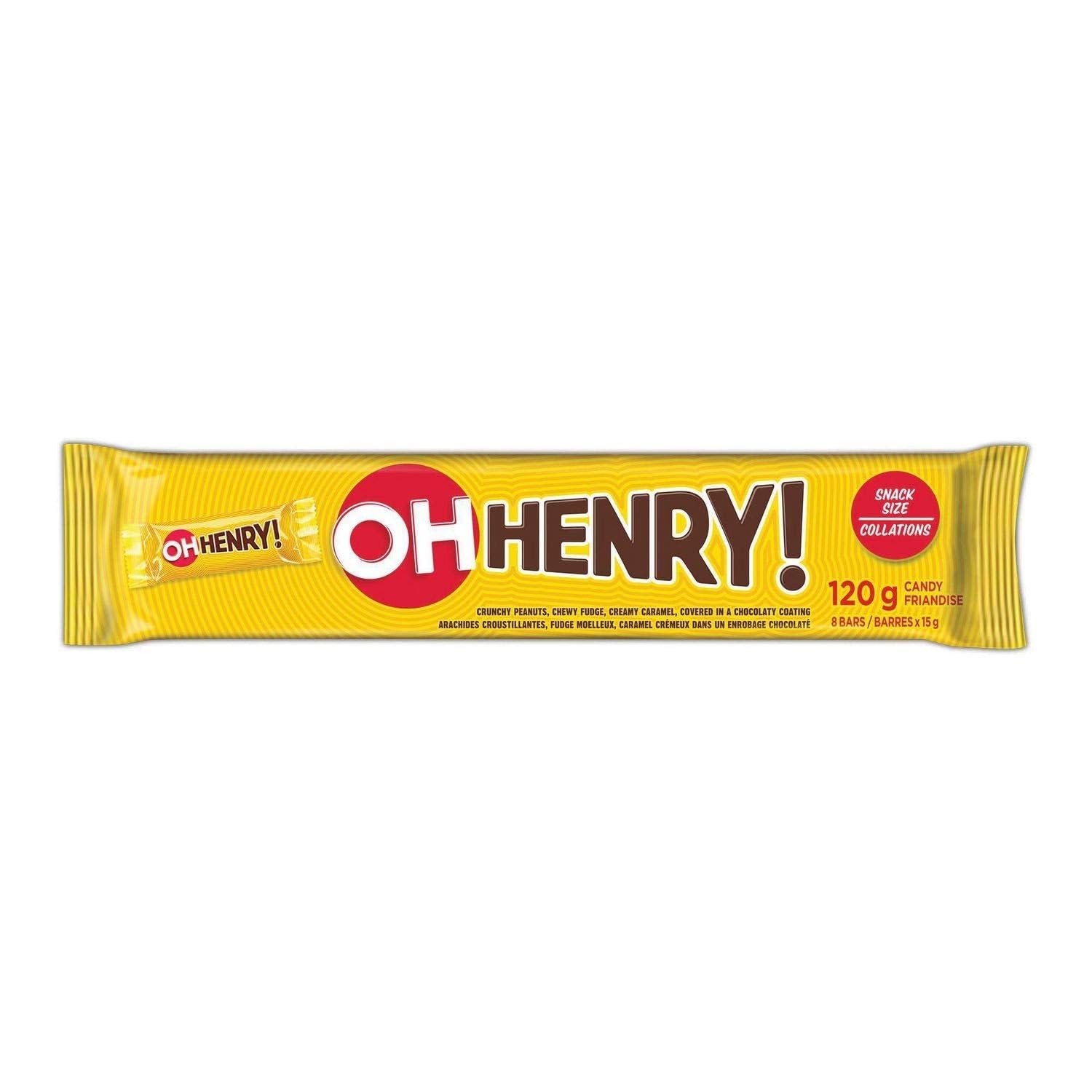 Oh Henry! Chocolate Bars – 8 x 15g (120g/4.5 oz.) mini snack bars {Imported from