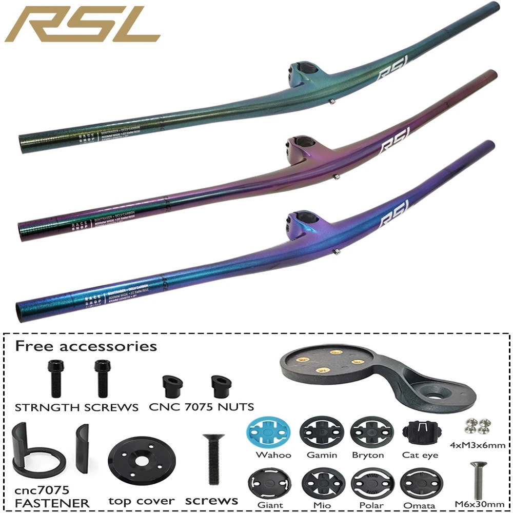 Carbon Fiber Integrated Mountain Bike Cockpit 27.5mm Rise 800mm XC Bike Bar