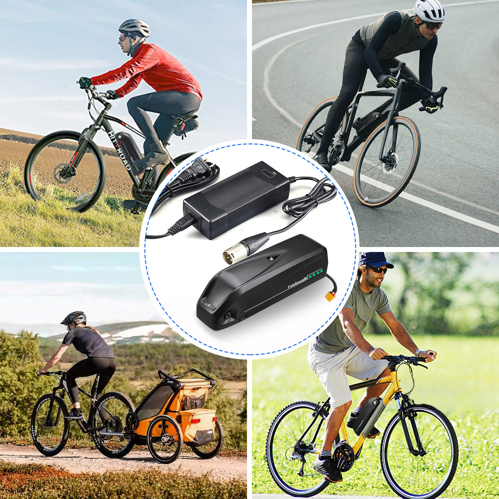 36V 18Ah Ebike Lithium Battery with BMS for Ebike Electric Bicycle Scooter
