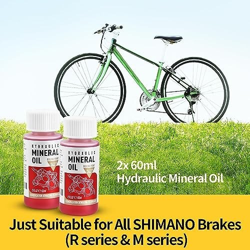 Brake Bleed Kit for Shimano Hydraulic Brakes, Brake Fluid Mineral Oil 120ml …