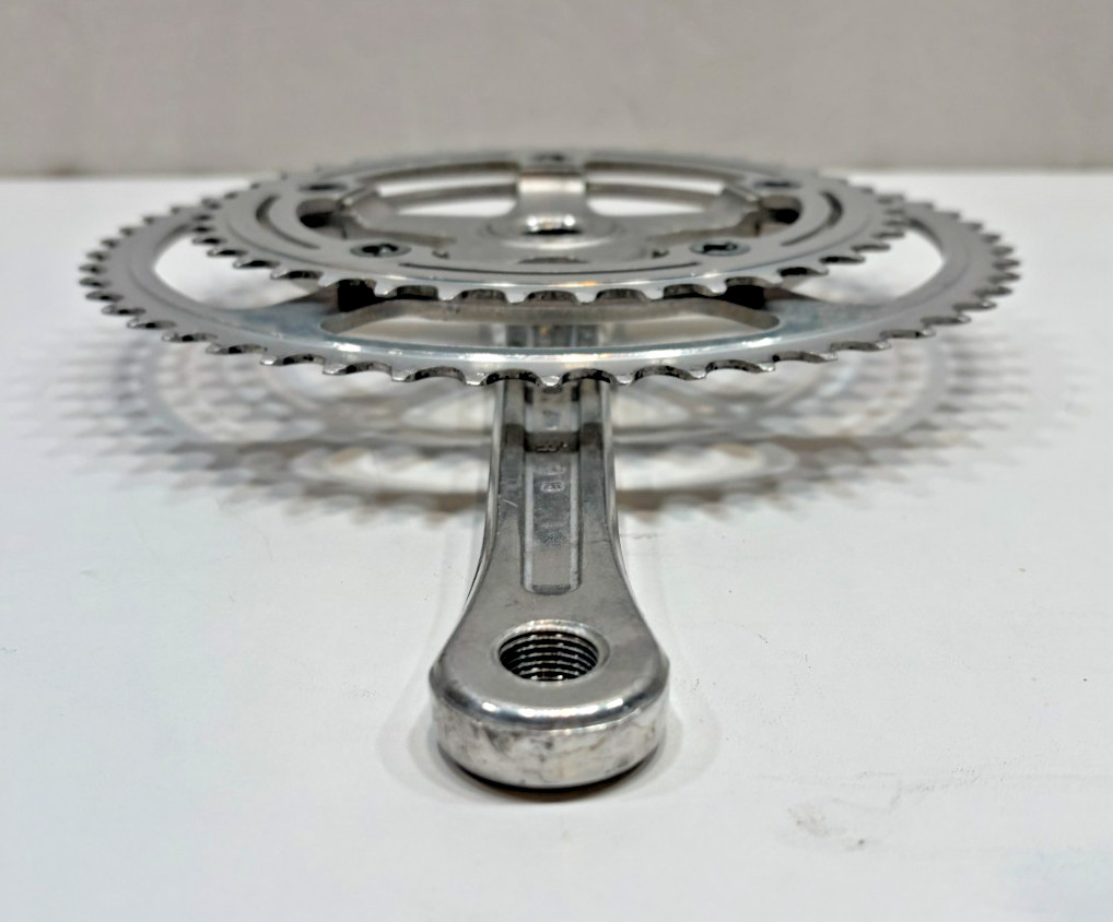 Vintage SR Sakae Silstar 170mm 52/40 Silver Aluminum Road Bike Double Crankset