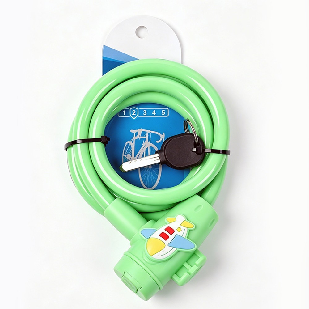 Keyless Bike Lock Push To Lock Cable 10mm Reinforced Steel Zinc Alloy Lock Core