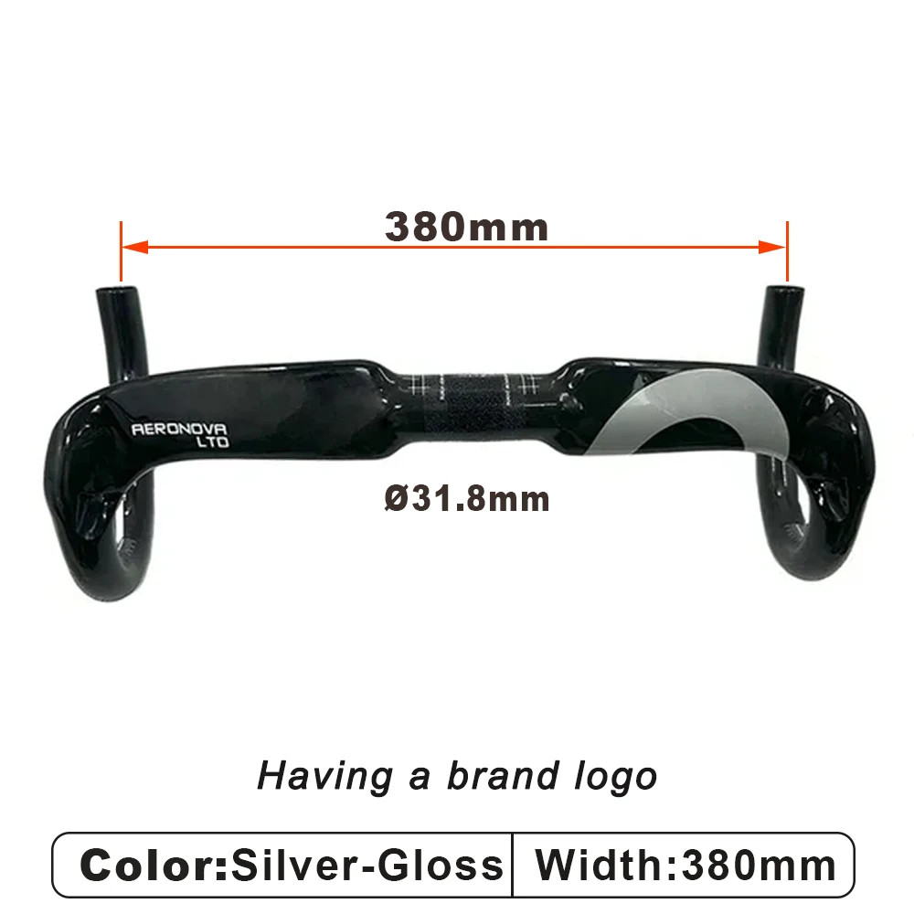 Road Bike Carbon Handlebar Breaking The Wind Bend Handle 31.8*400/420/440mm