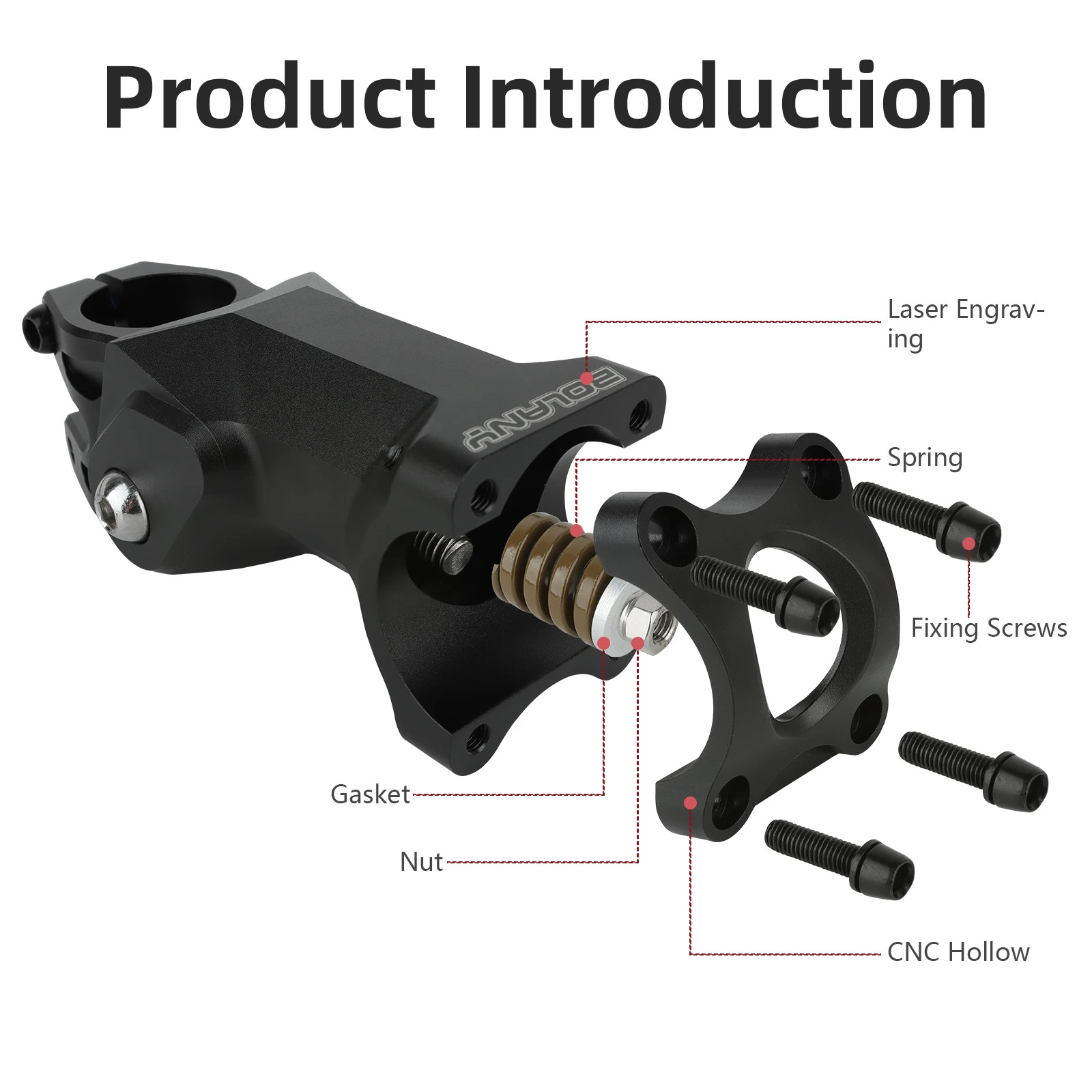 Shock Absorbing Adjustable Handlebar Stem Road Gravel Damper Suspension Stem