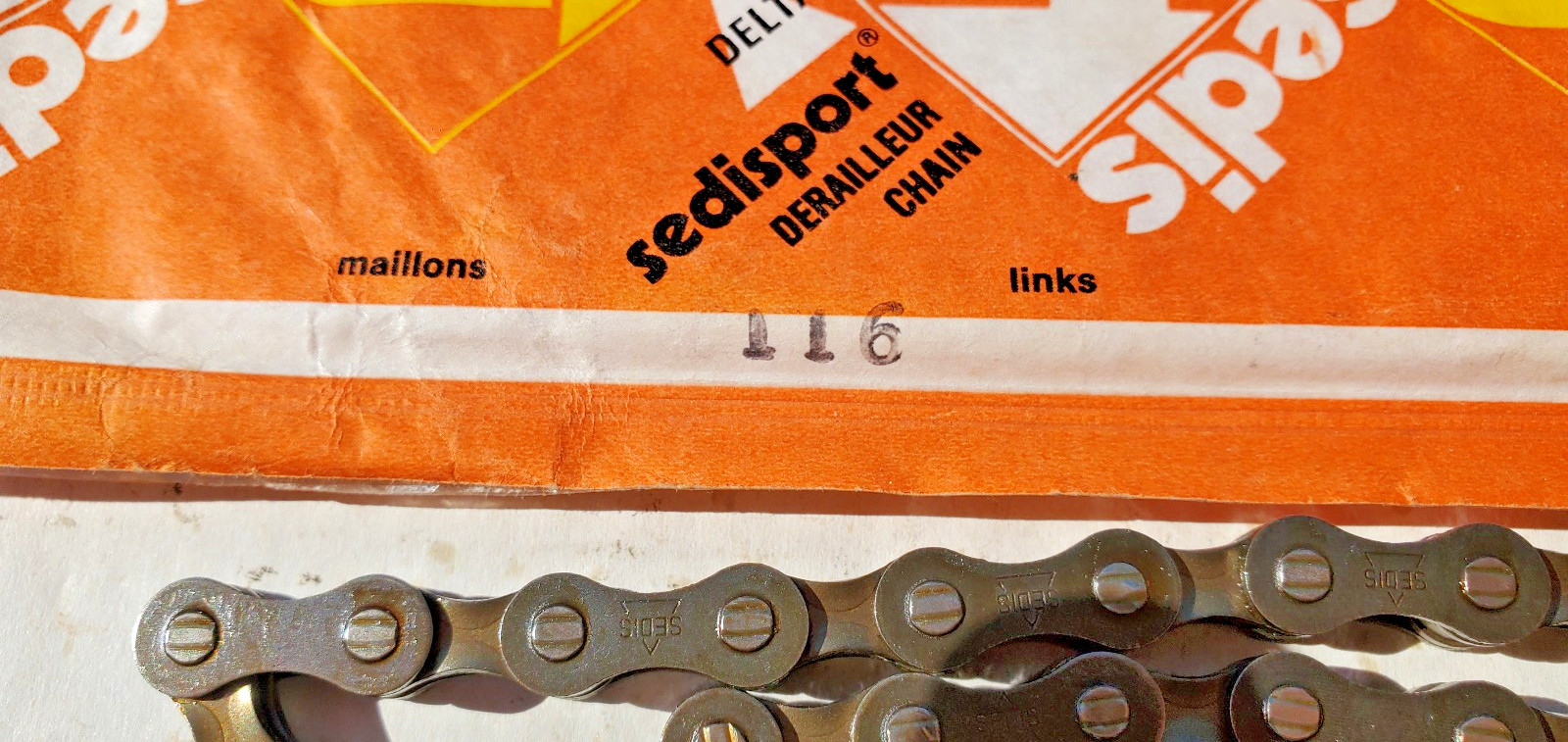 NOS SEDIS Sedisport Delta Bicycle Chain 5 6 spd 1/2″x3/32″ Peugeot Schwinn Fuji