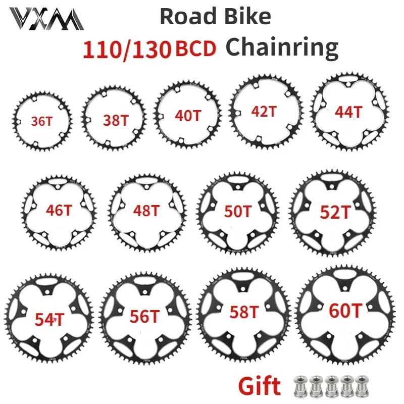 110 130 BCD Chainring 36T 38T 40T 42T 46T 50T 52T 54T 56T 58T 60T Wide Narrow Ch