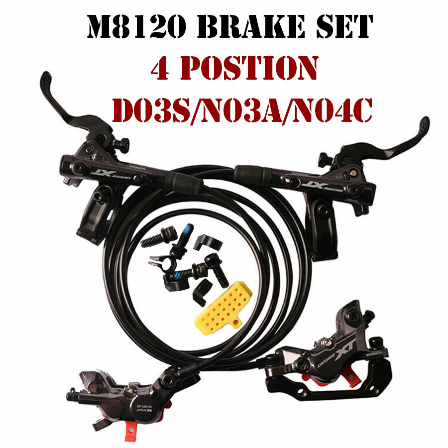 Shimano Deore XT M8100 M8120 SLX M7100 M7120 Hydraulic Disc Brake Set Front Rear