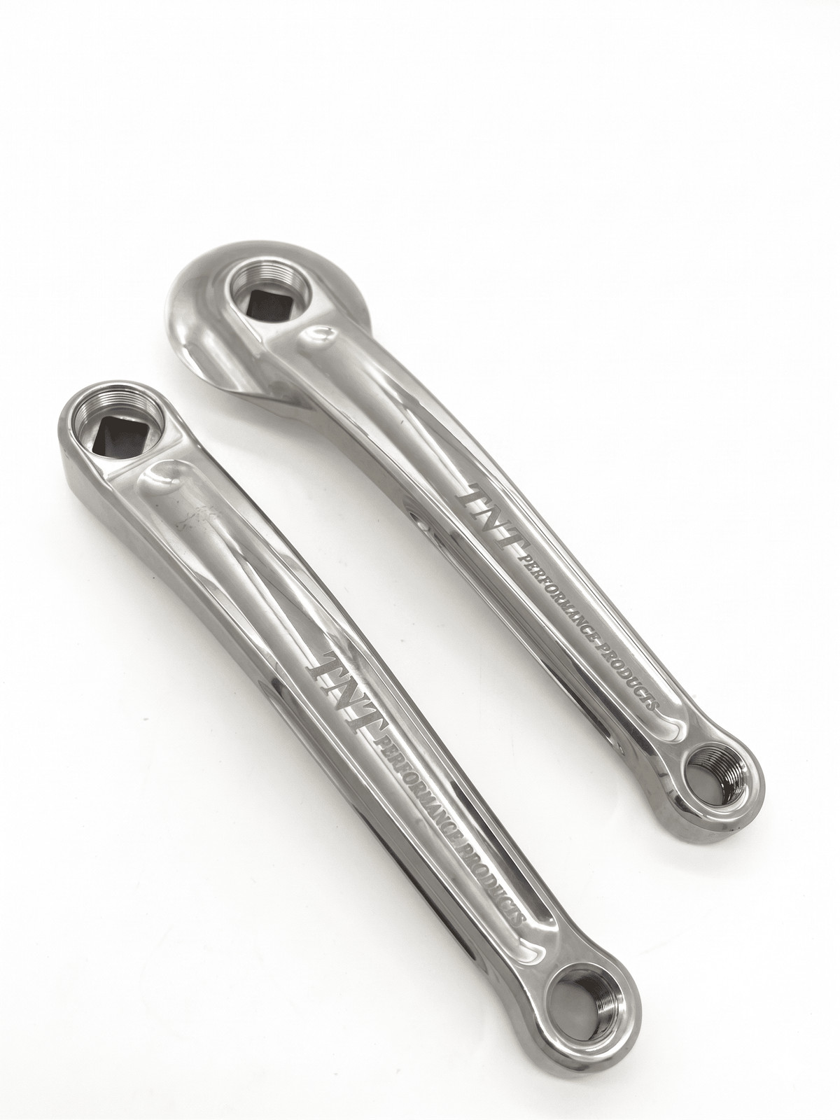 TNT Performance Products Billet Crank Arm Set 175mm Silver Retro Vintage BMX MTB