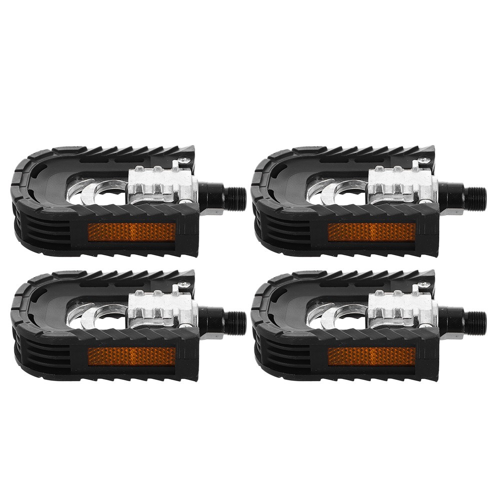 2 Pairs Folding Mountain Bike Pedals Aluminum Alloy Platform Bicycle Flat