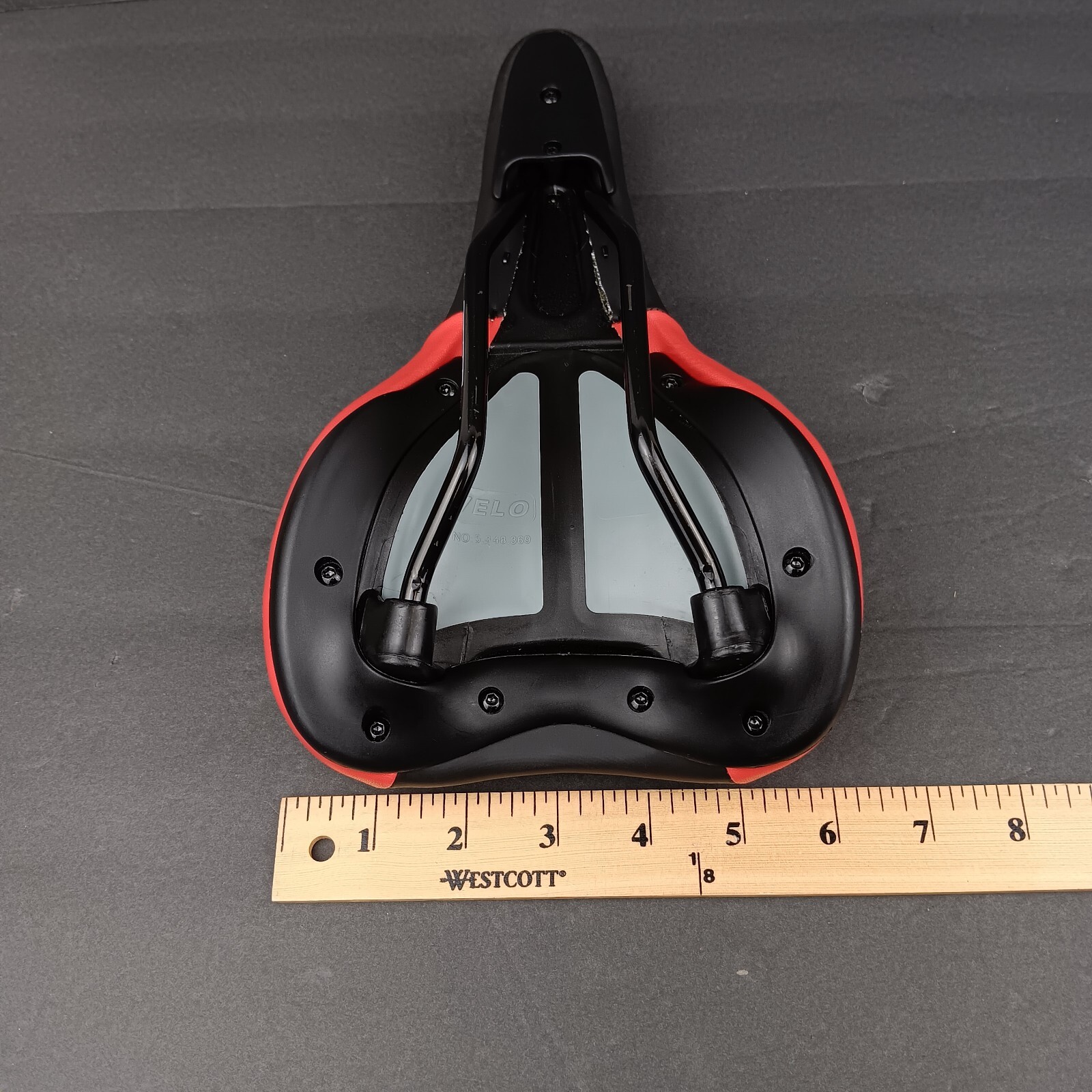 Schwinn Bicycle Seat Black & Red Saddle 10 1/4″ × 6 1/4″ Inches
