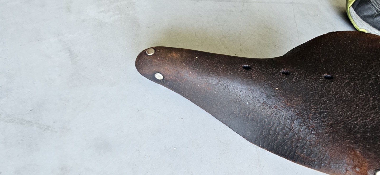 Vintage Brooks Professional Seat Saddle Leather Copper Rivet Button England Made
