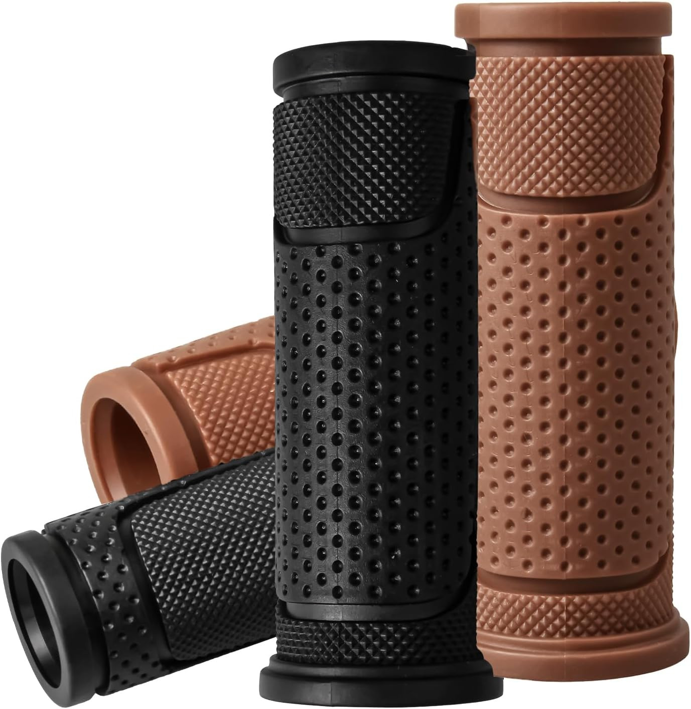 4 PCS Kids Bike Handlebar Grips | Black + Color Combo | 8 Options | Non-Slip 22.