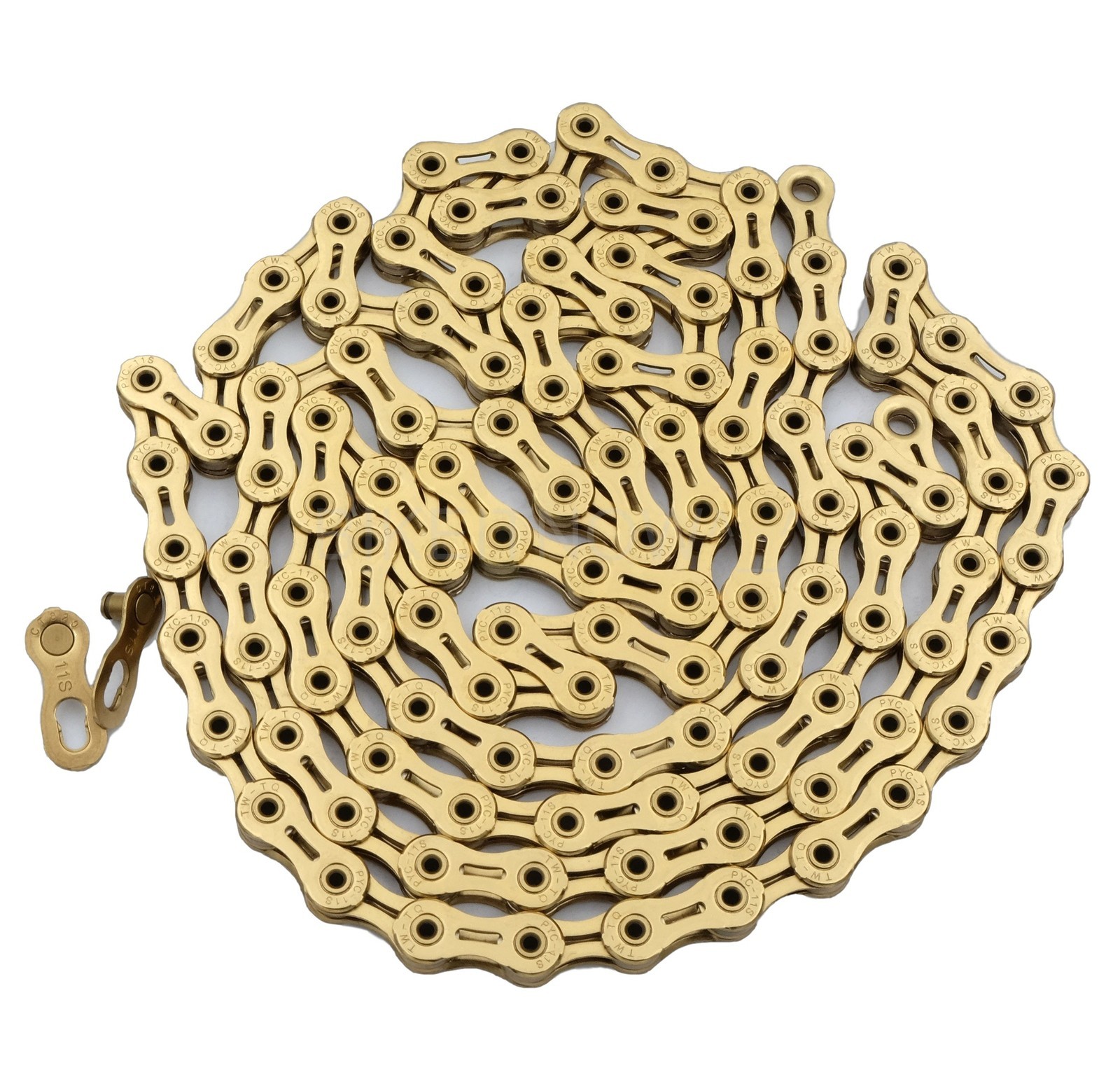PYC 11 Speed Bike Chain 116L (Ti Gold) X11SL Compatible fit Shimano/Sram