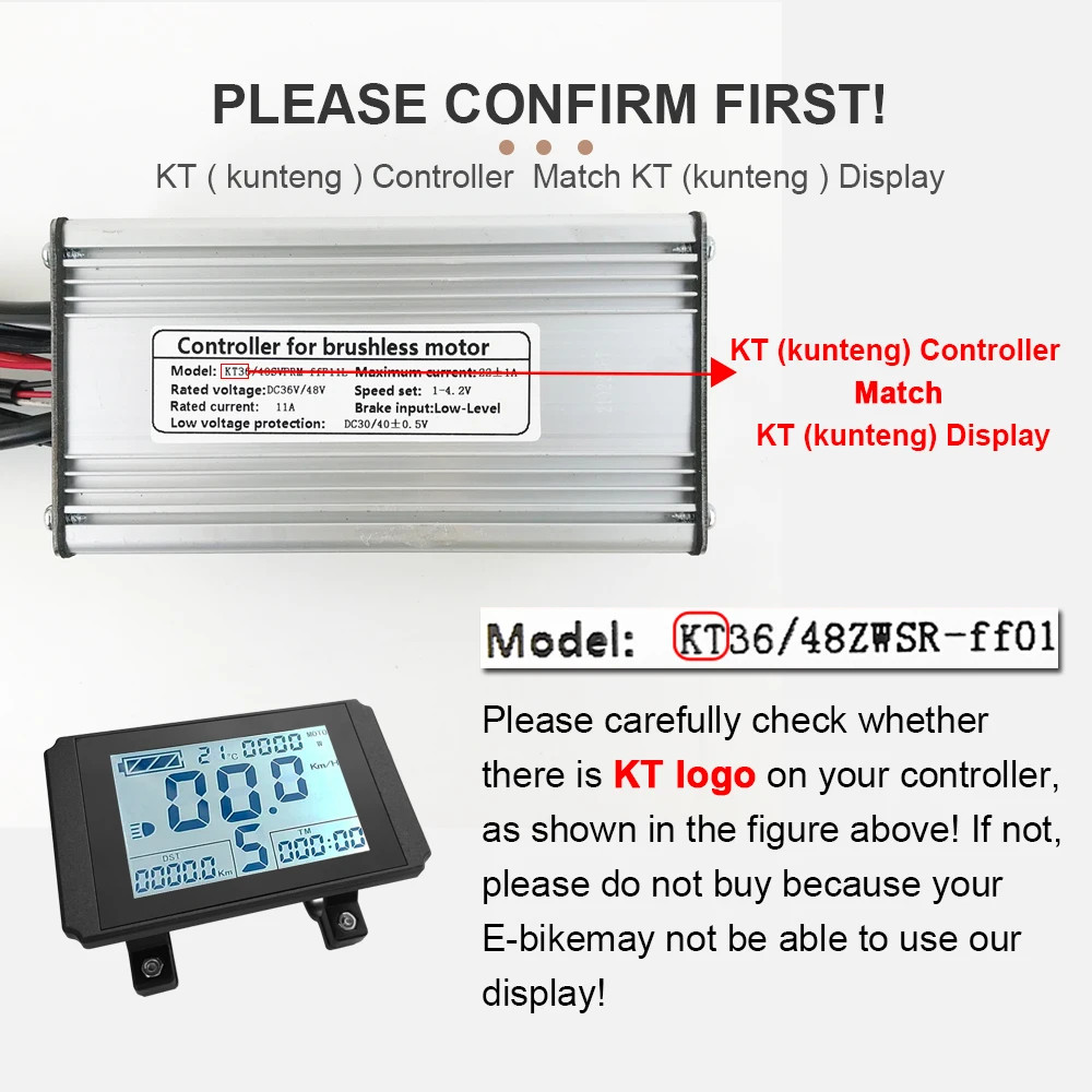 E-bike Display 24V/36V/48V LCD10H Ebike LCD SM/Waterproof Plug Display