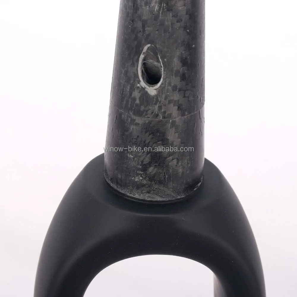 Carbon Gravel Road Bike Fork 700C 100*12mm Thru Axle Tapered Tube Disc Brake
