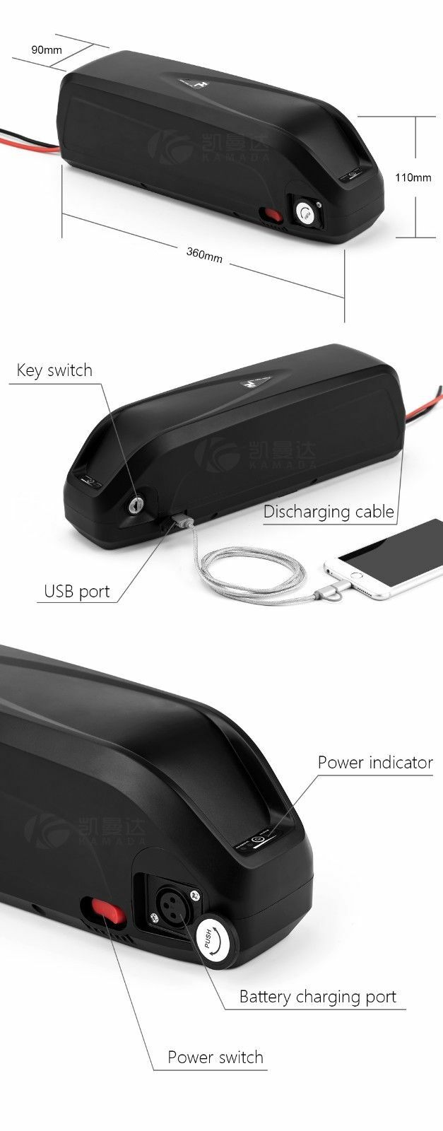 Mounting Plate Holder for Hailong2 Hailong3 Ebike Electric Bike battery Case