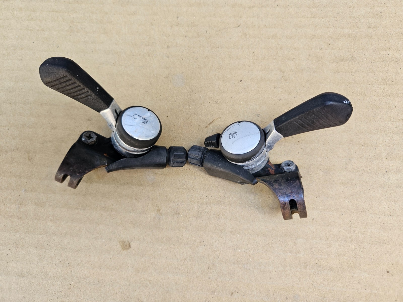 Vintage Shimano Deore 3×7 Thumb Shifters Indexed SIS 7 Speed SL-MT62 Japan