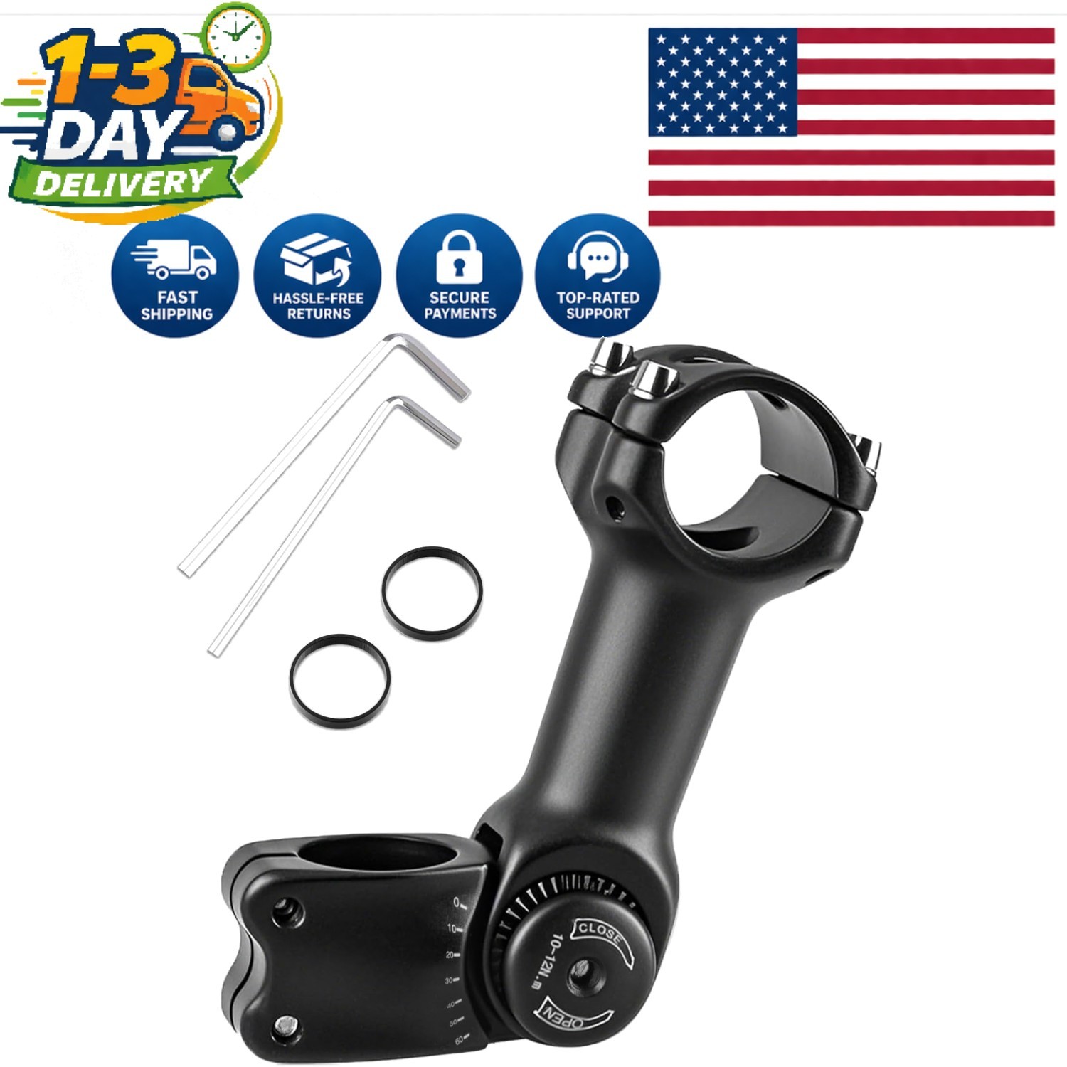 High-Strength Alloy Handlebar Extender – Customize Your Cycling Position