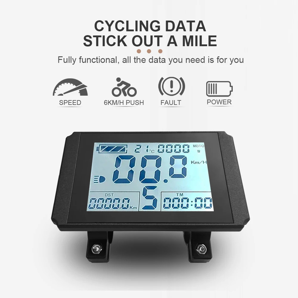 E-bike Display 24V/36V/48V LCD10H Ebike LCD SM/Waterproof Plug Display