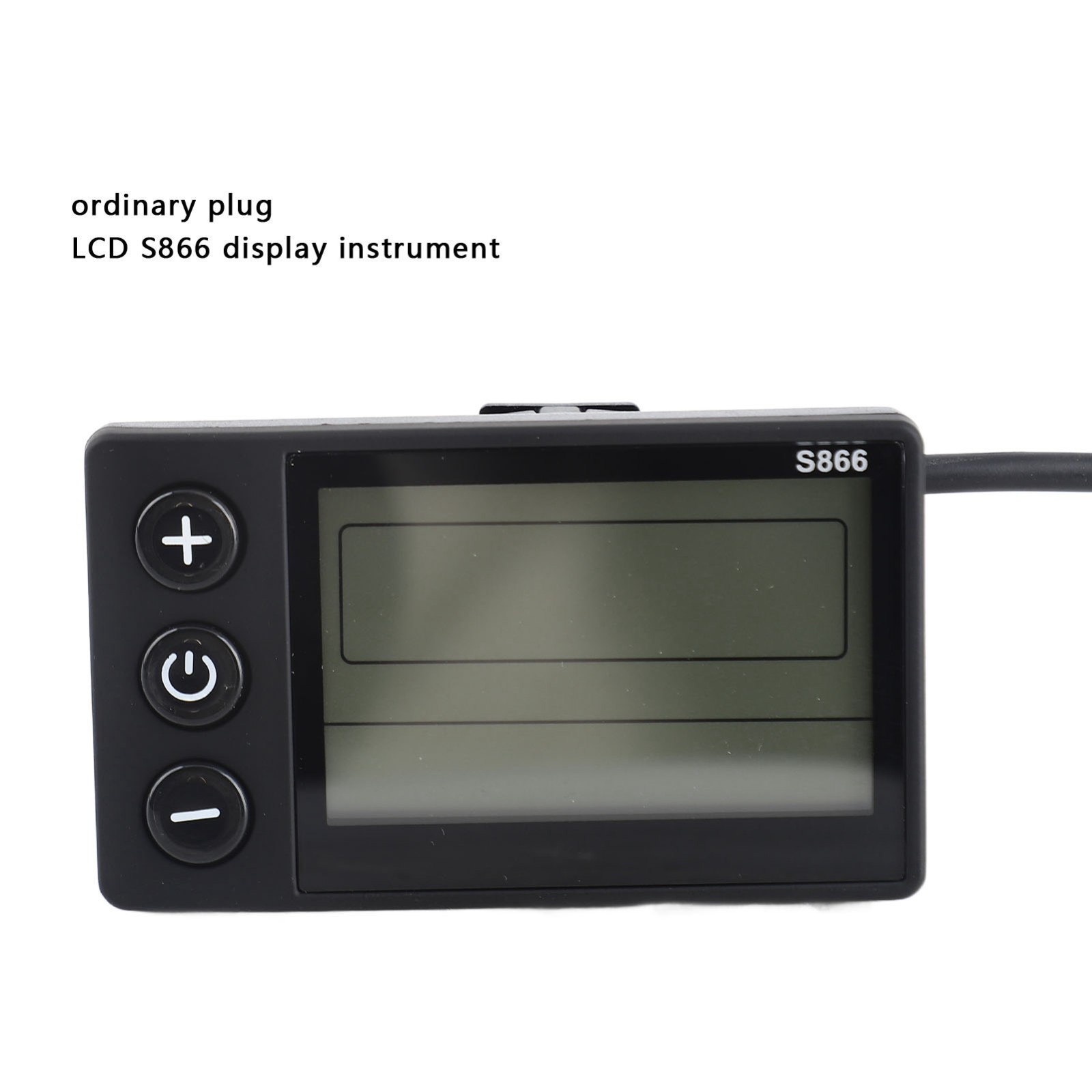 S866 LCD Display Meter 24V 36V 48V E-Bike Scooter Control Panel with SM Plug