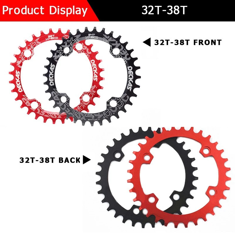 DECKAS 104BCD Narrow Wide Chainring 32T-38T MTB for Shimano M615 M785 M820