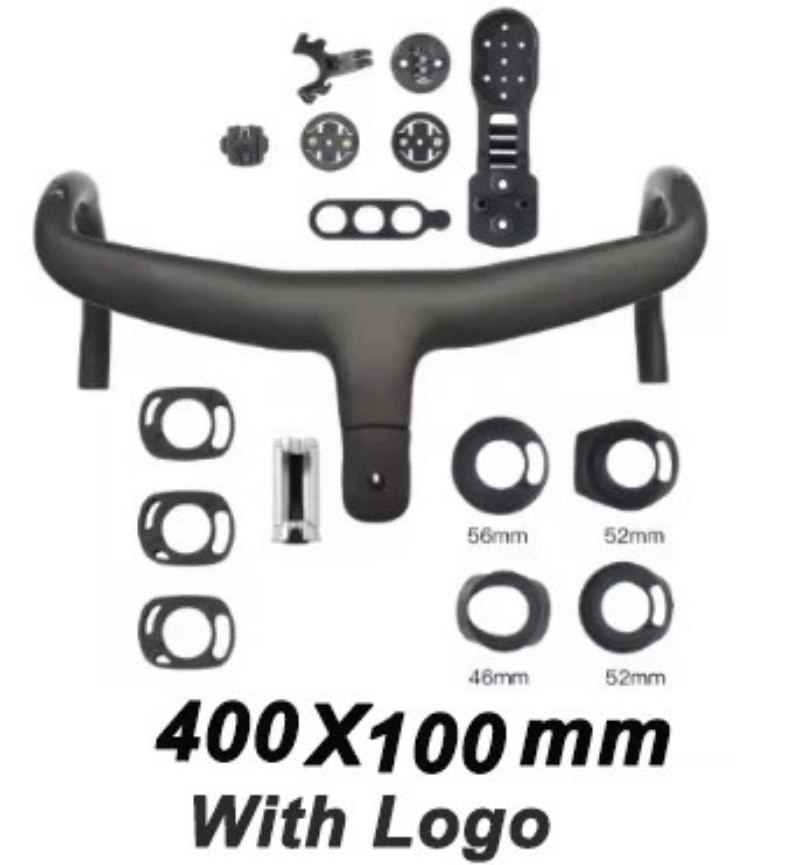 Road Bicycle Integrated handlebar Internal Routing Cable Carbon with Mount
