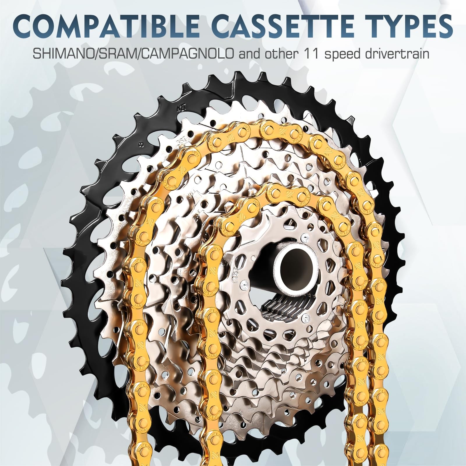 BUCKLOS 6/7/8/9/10/11/12 Speed Bike Chain,Bicycle Chain for Road Bike/E-Bike/Mou