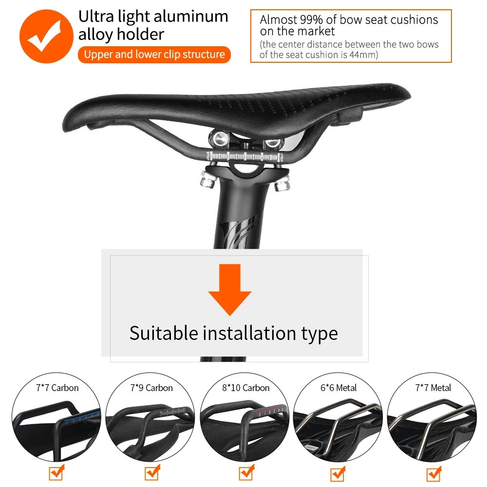 TOSEEK Carbon Fiber Saddle Tube Seatpost Bike Seat Post 27.2/30.8/31.6*350/400mm