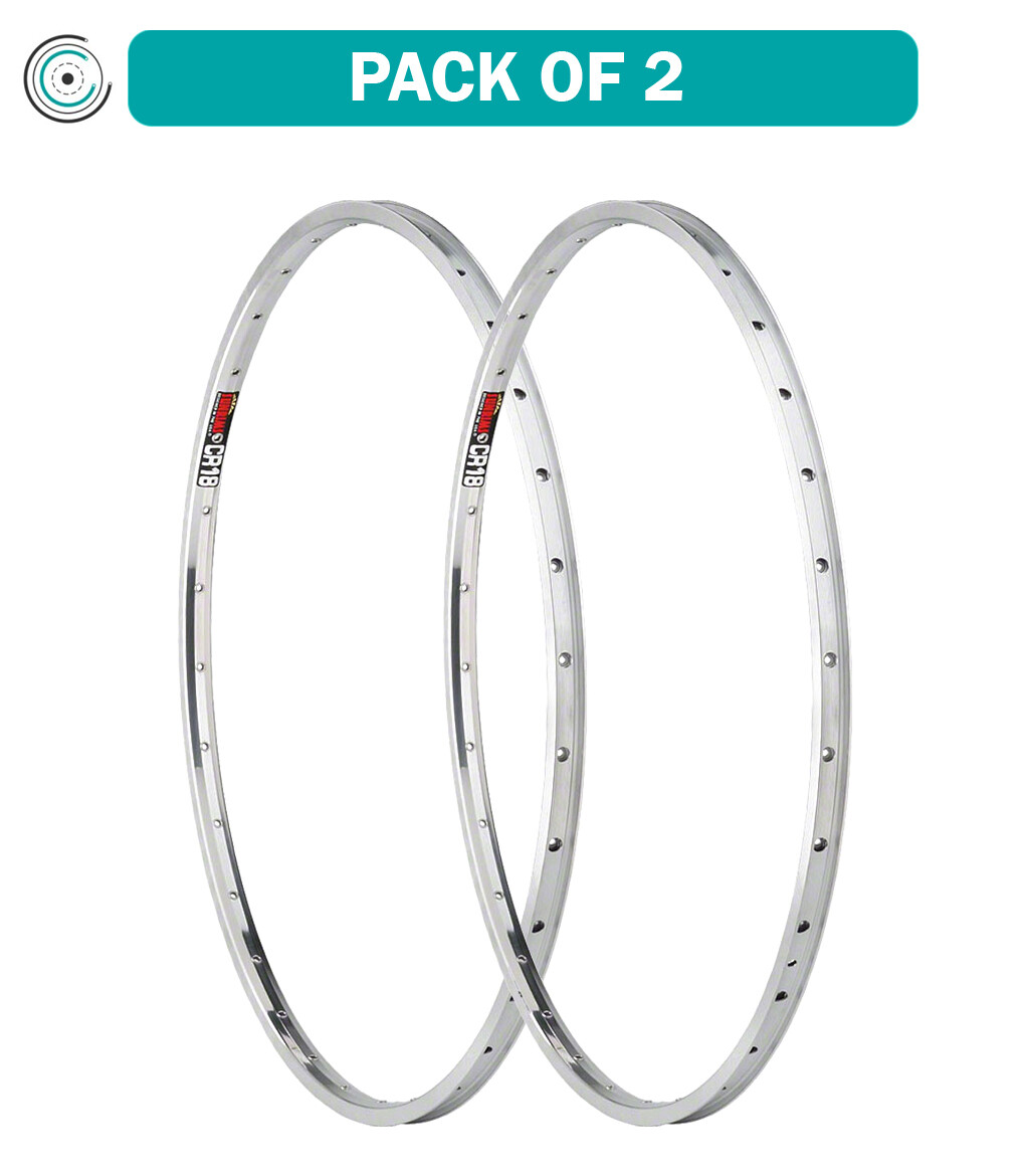 Pack of 2 Sun Ringle CR-18 Rim – 700, Polished, 32H, Clincher