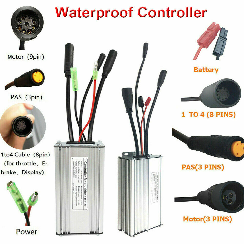 36V 48V 15/17/22/30A Waterproof Controller for 350W 500W 1500W E-bike Brushless