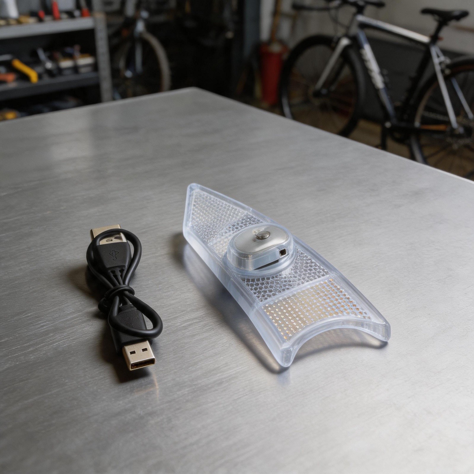 USB Rechargeable Spoke Wheel LED Lights for Mountain Bike Night Safety