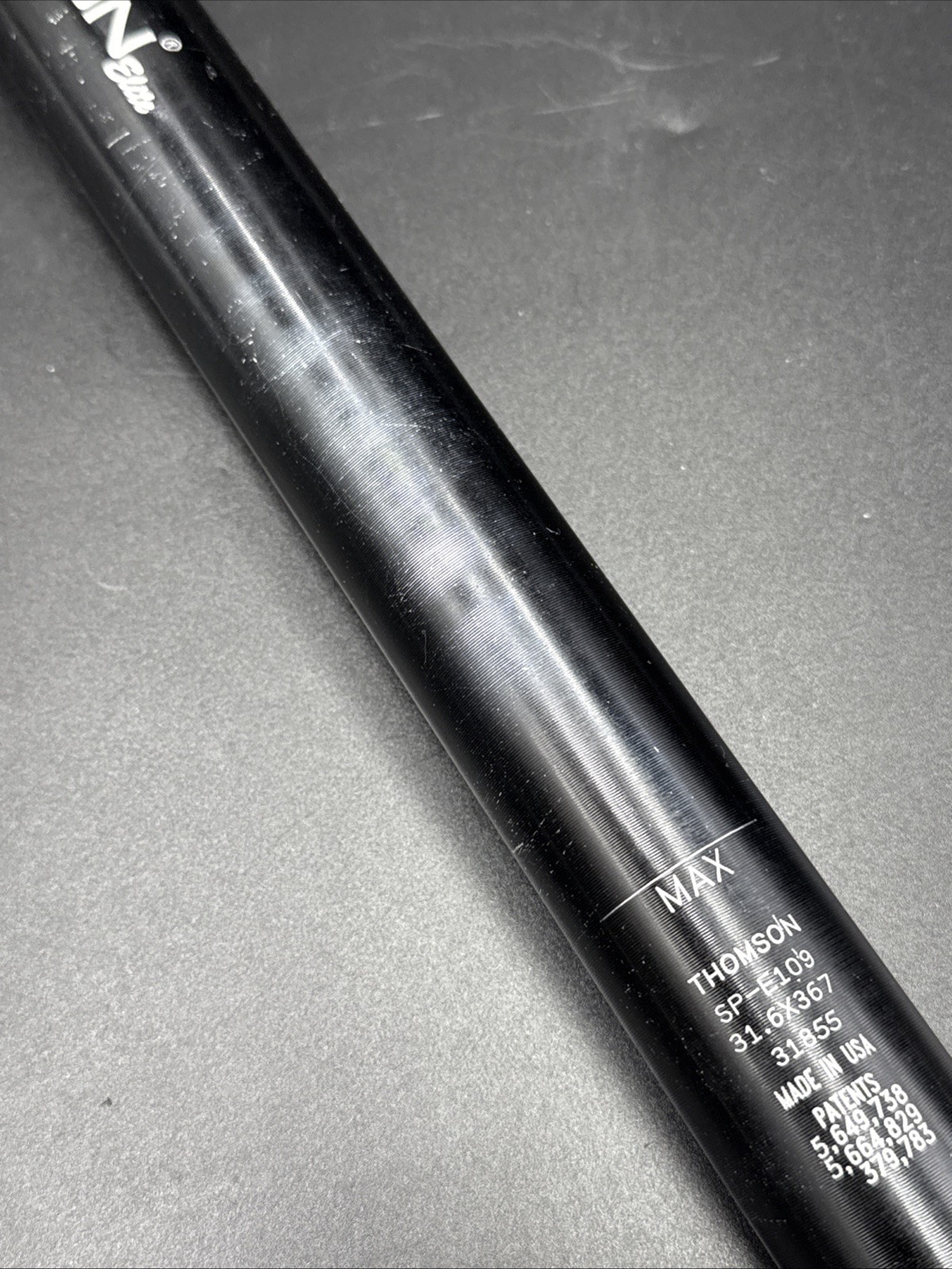 THOMSON Elite ZERO Setback 31.6mm x 367mm Black Seatpost VERY GOOD USED