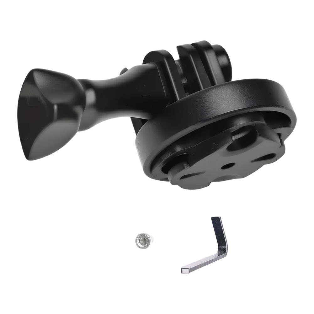 Lightweight Bike Computer Mount Adapter for Action Cam 50g Black Plastic