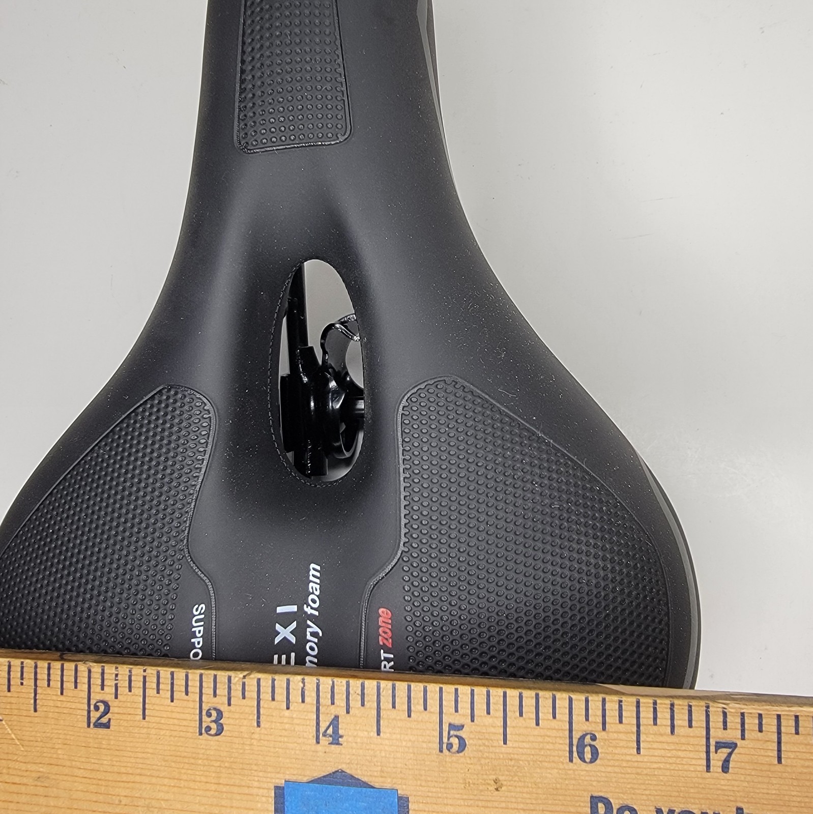 Pikexi Bicycle Seat w/ Memory Foam Comfort Black Support Zone Universal Fit